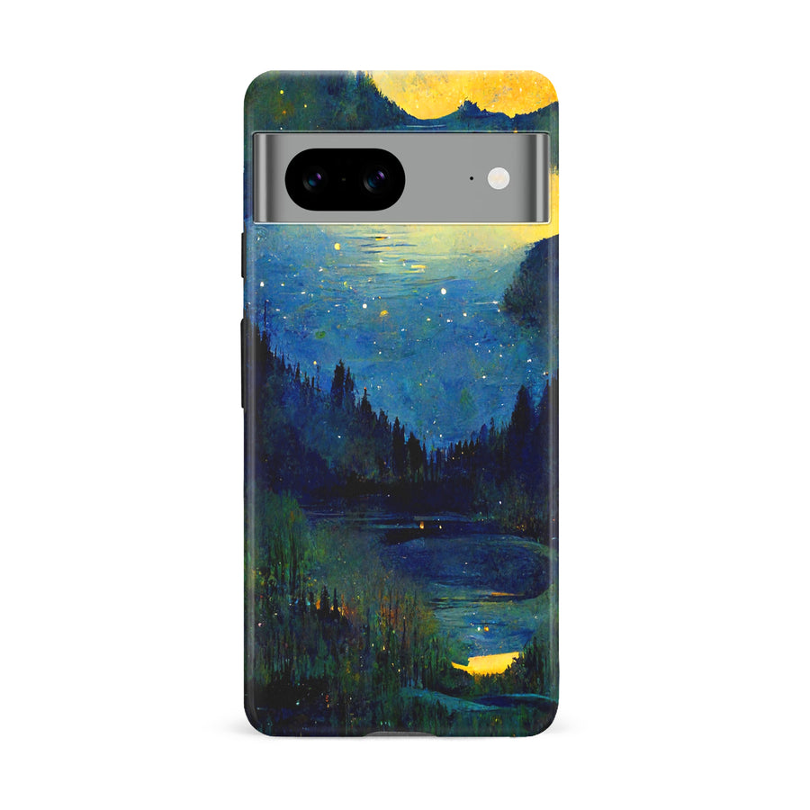 Google Pixel 8A Green Lake Nature Phone Case