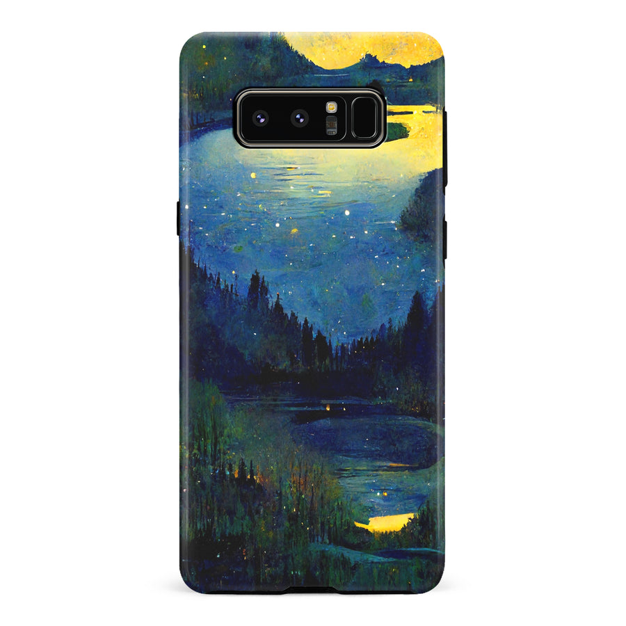 Samsung Galaxy Note 8 Green Lake Nature Phone Case