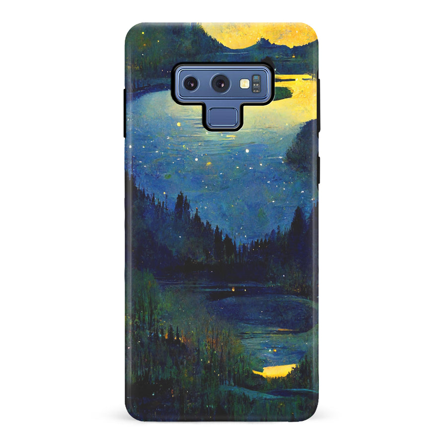 Samsung Galaxy Note 9 Green Lake Nature Phone Case