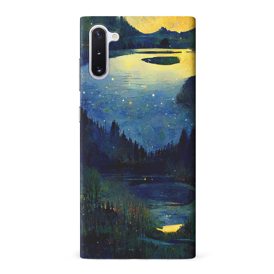 Samsung Galaxy Note 10 Green Lake Nature Phone Case