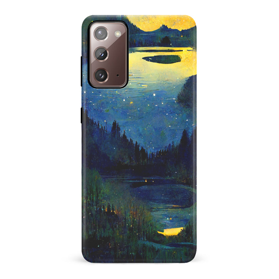 Samsung Galaxy Note 20 Green Lake Nature Phone Case