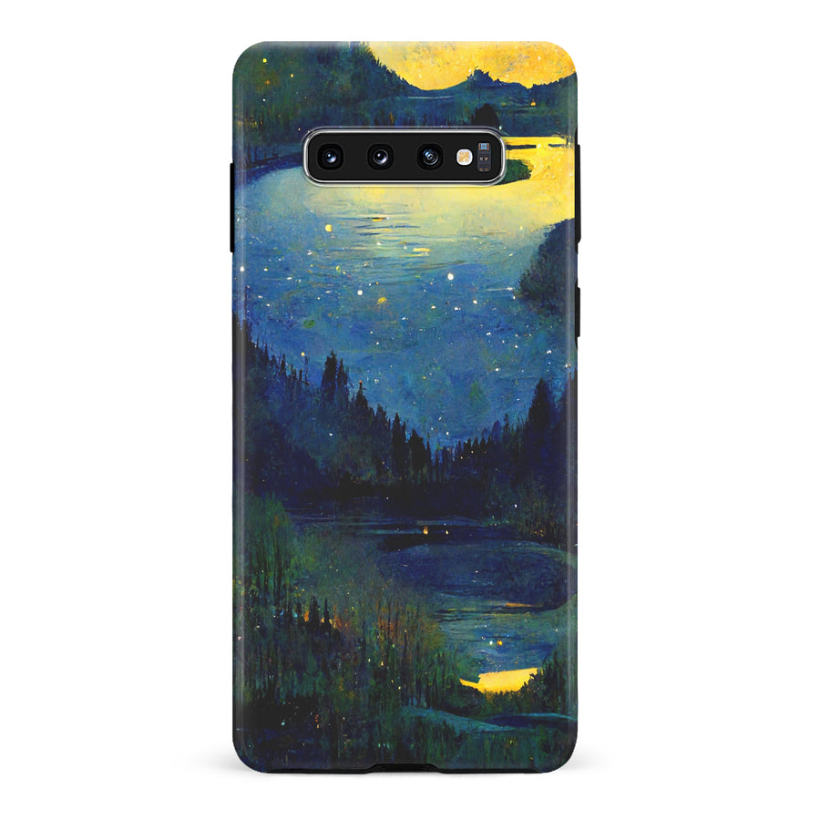 Samsung Galaxy S10 Green Lake Nature Phone Case