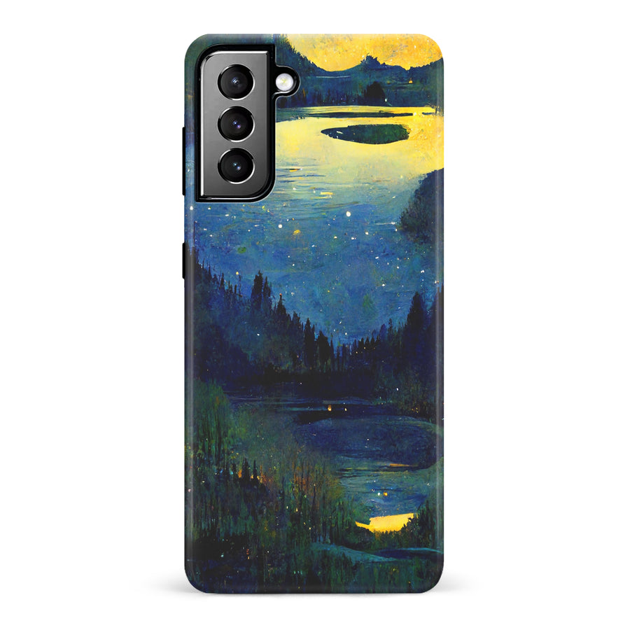 Samsung Galaxy S21 Plus Green Lake Nature Phone Case