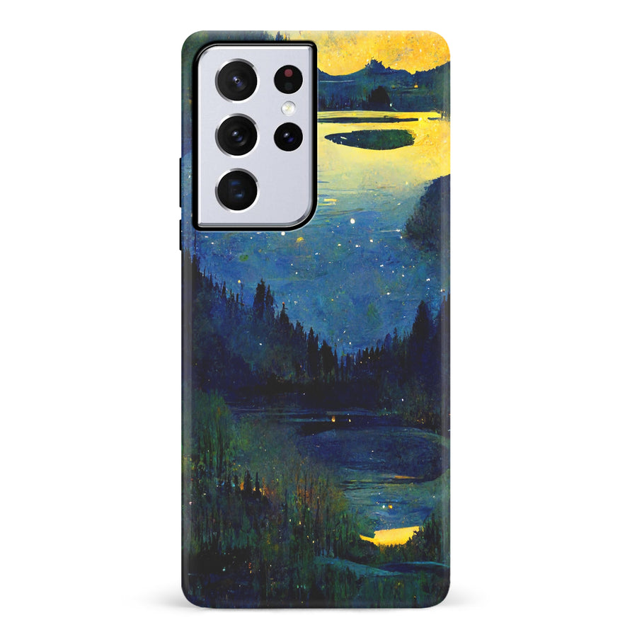 Samsung Galaxy S21 Ultra Green Lake Nature Phone Case