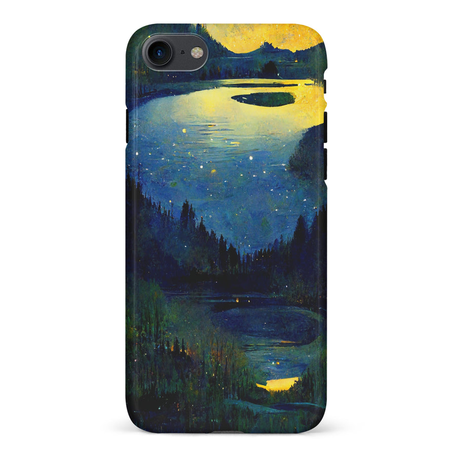 iPhone 7/8/SE Green Lake Nature Phone Case