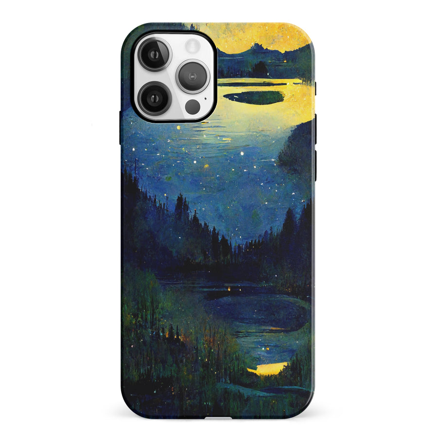 iPhone 12 Green Lake Nature Phone Case