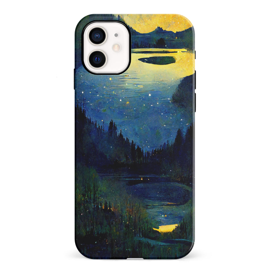 iPhone 12 Mini Green Lake Nature Phone Case