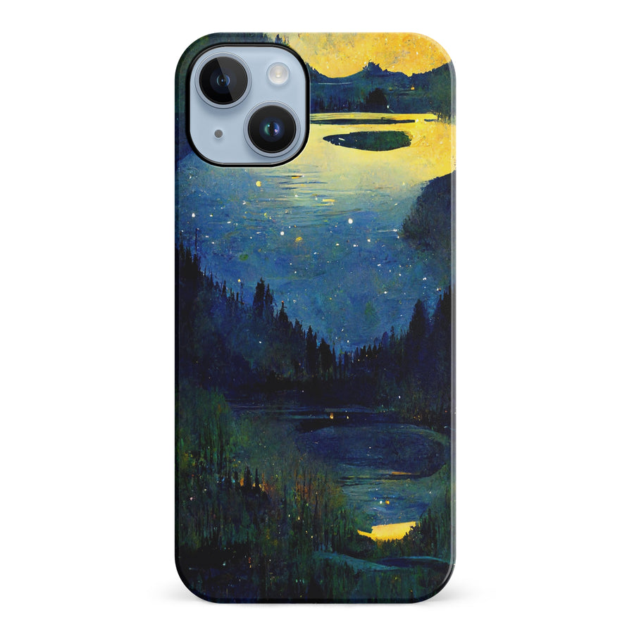 iPhone 14 Plus Green Lake Nature Phone Case