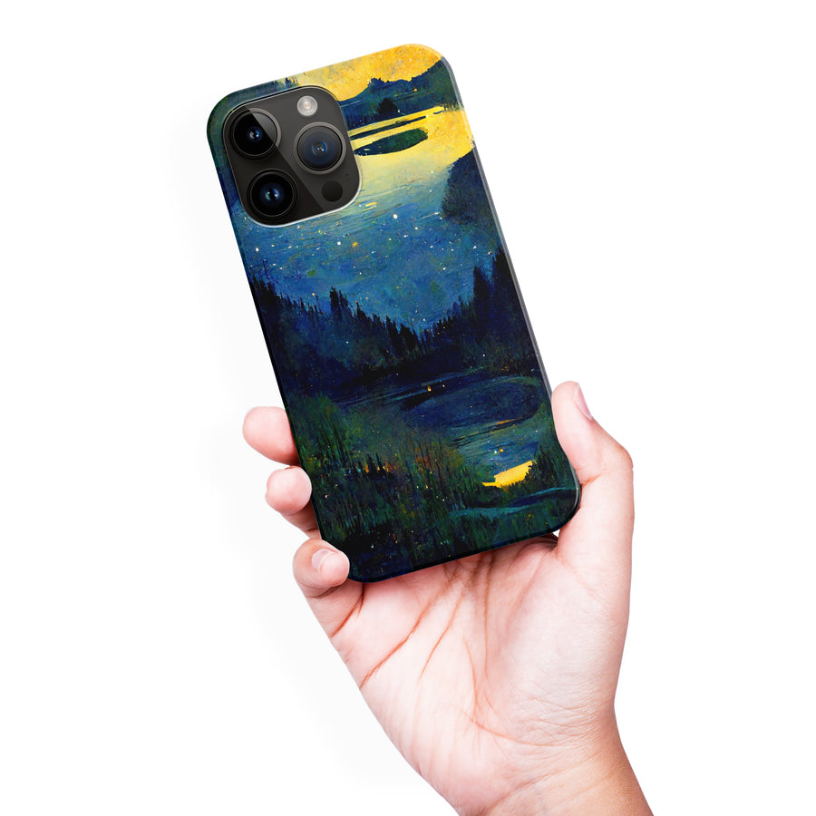 iPhone 15 Pro Max Green Lake Nature Phone Case