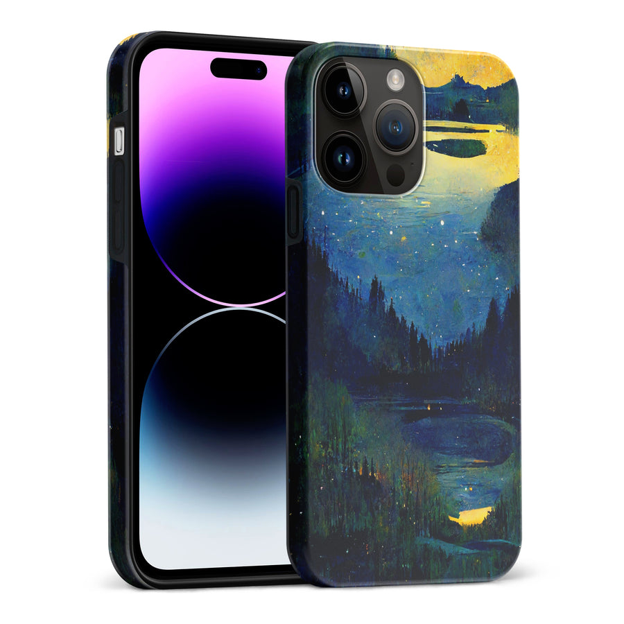 iPhone 15 Pro Max Green Lake Nature Phone Case