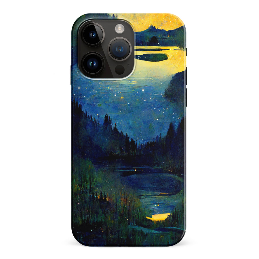 iPhone 15 Pro Max Green Lake Nature Phone Case