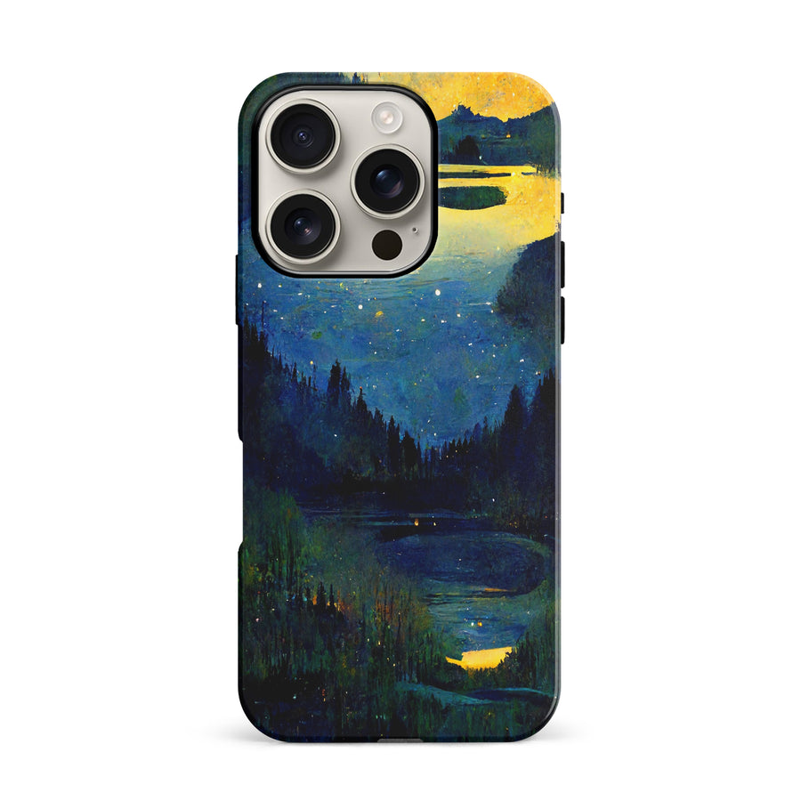 iPhone 16 Pro Green Lake Nature Phone Case