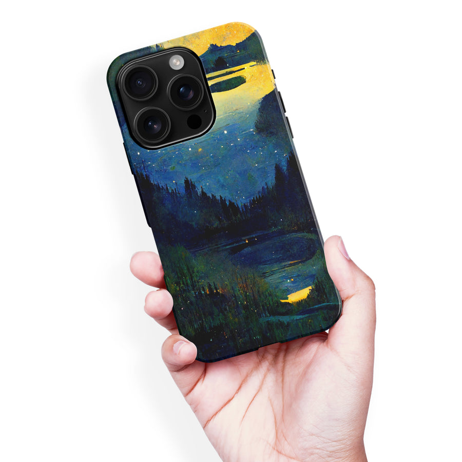 iPhone 16 Pro Max Green Lake Nature Phone Case