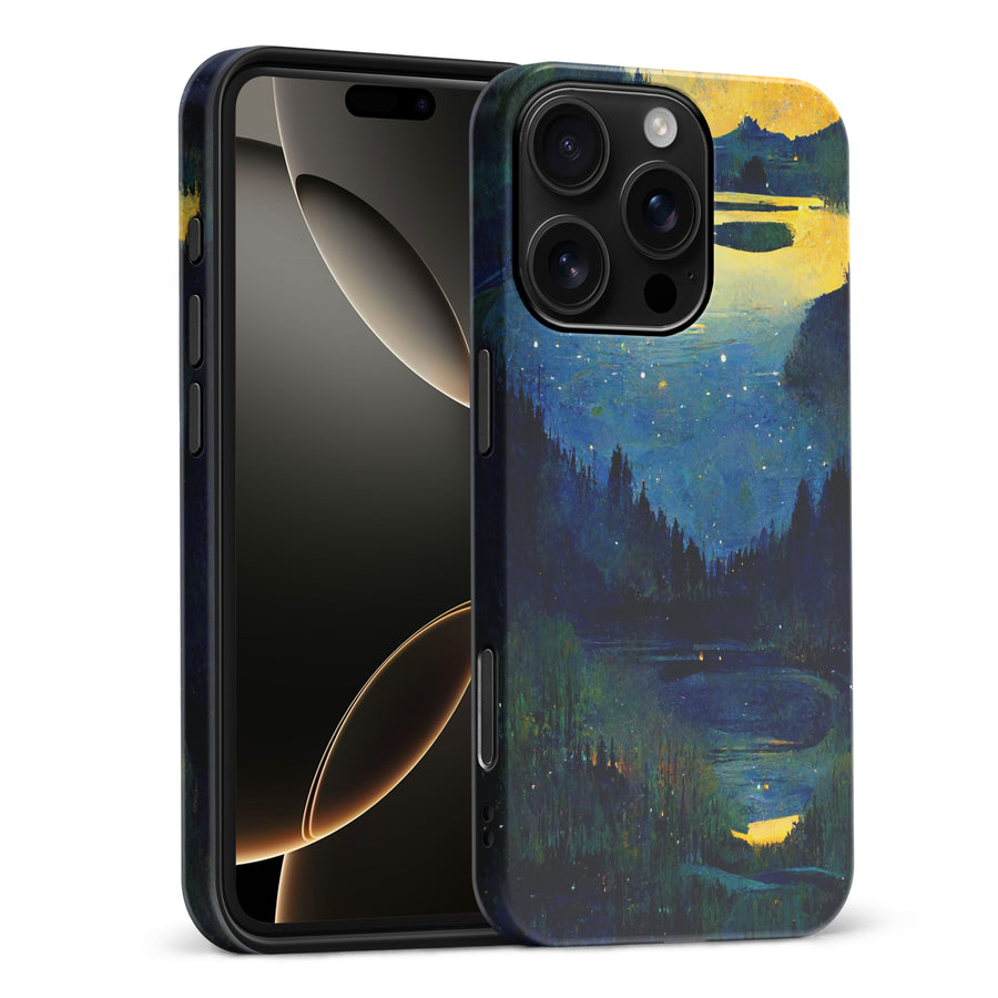 iPhone 16 Pro Max Green Lake Nature Phone Case