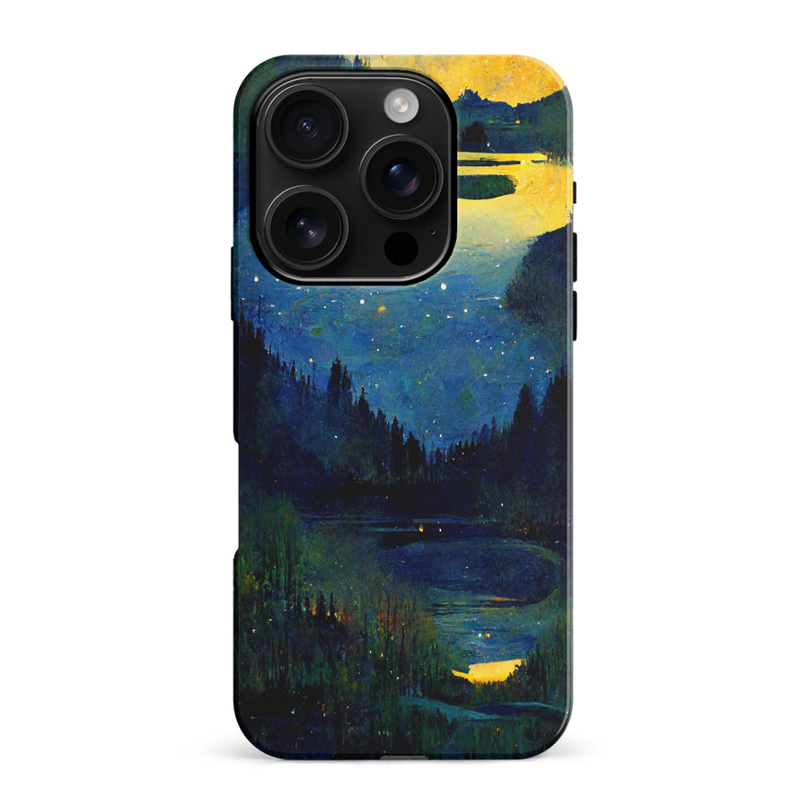 iPhone 16 Pro Max Green Lake Nature Phone Case