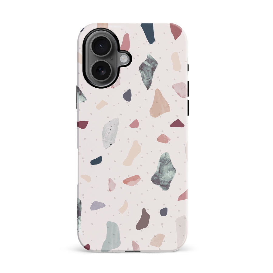 iPhone 16 Small Terrazzo Nature Phone Case