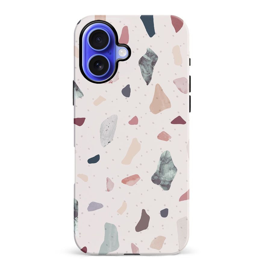 iPhone 16 Plus Small Terrazzo Nature Phone Case