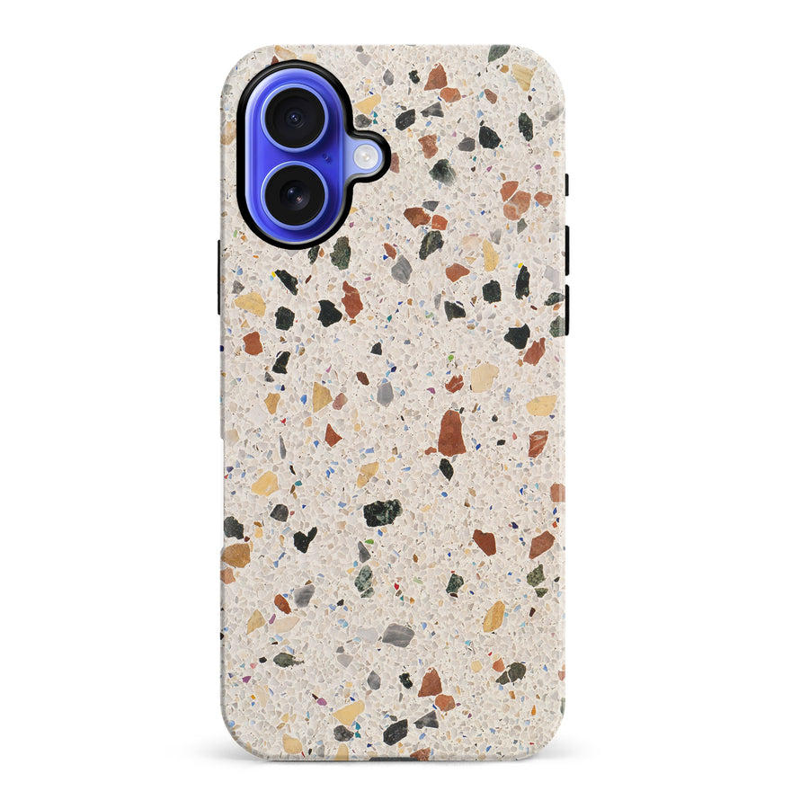 iPhone 16 Plus Coastal Terrazo Nature Phone Case