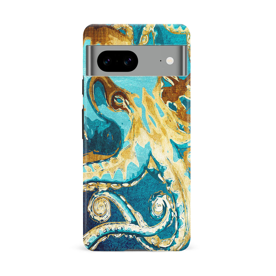 Google Pixel 8A Drawn Kraken Nature Phone Case