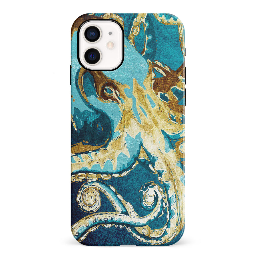 iPhone 12 Mini Drawn Kraken Nature Phone Case