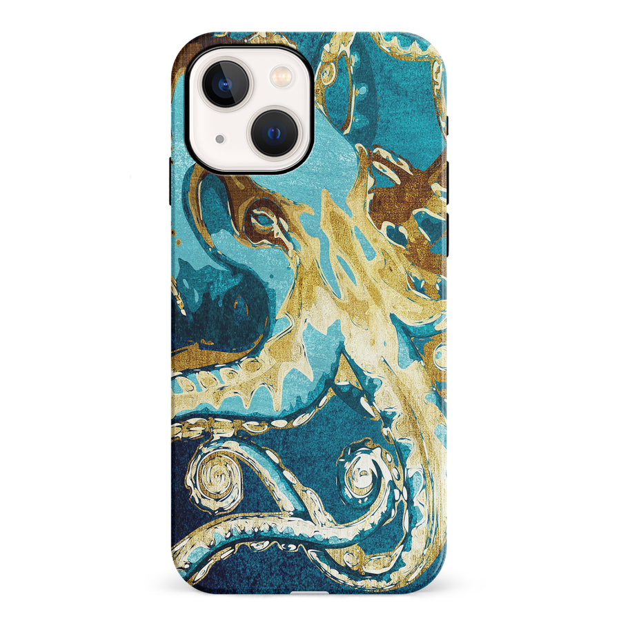iPhone 13 Mini Drawn Kraken Nature Phone Case
