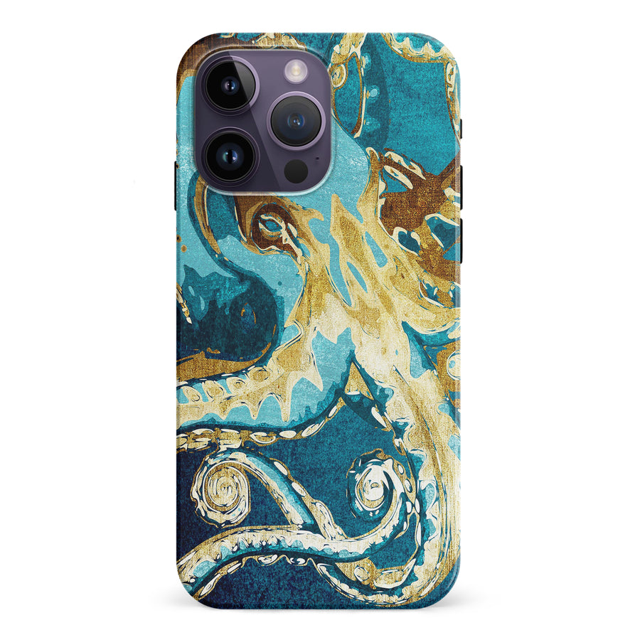 iPhone 15 Pro Drawn Kraken Nature Phone Case