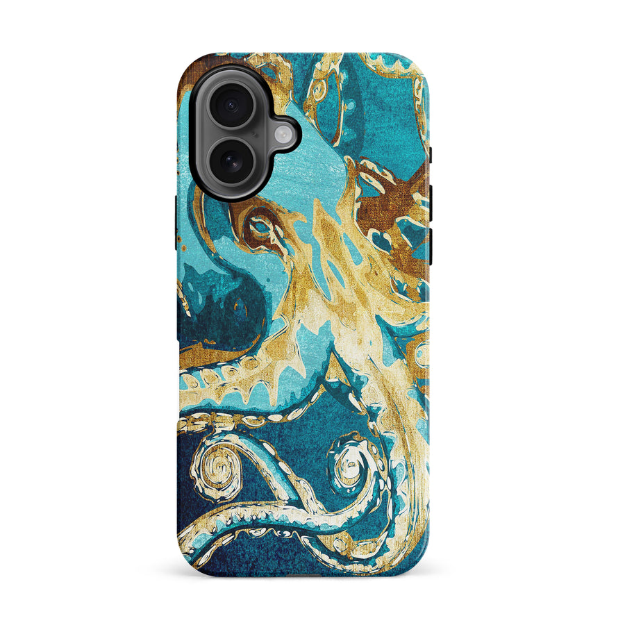 iPhone 16 Drawn Kraken Nature Phone Case