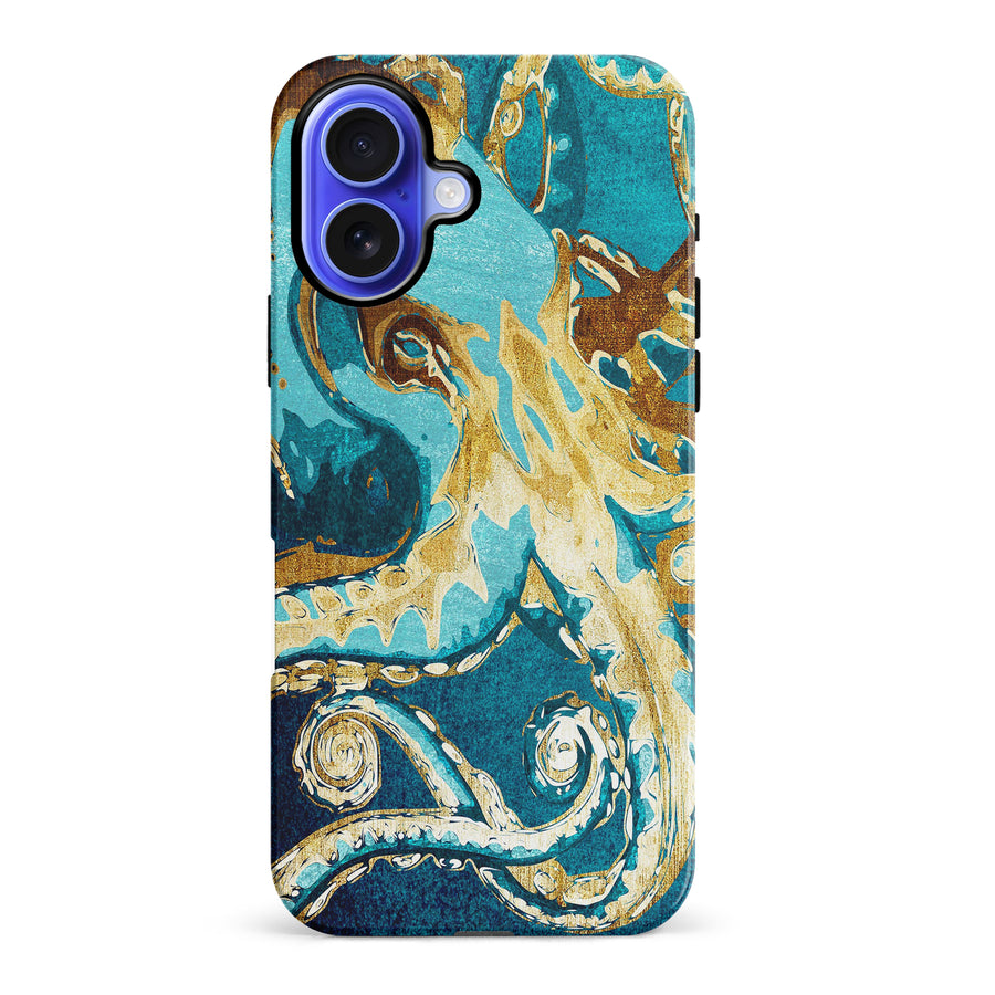 iPhone 16 Plus Drawn Kraken Nature Phone Case