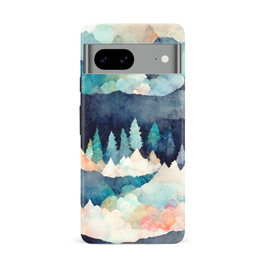 Google Pixel 8A Coral Mountains Nature Phone Case