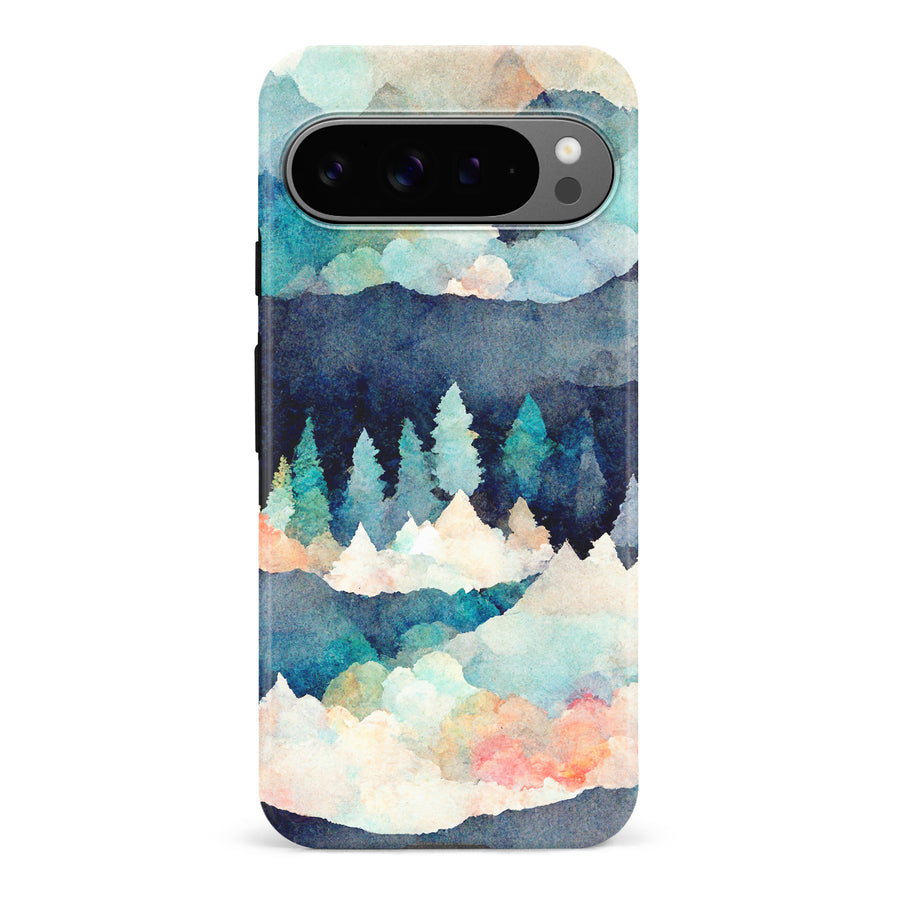 Google Pixel 9 Pro Coral Mountains Nature Phone Case