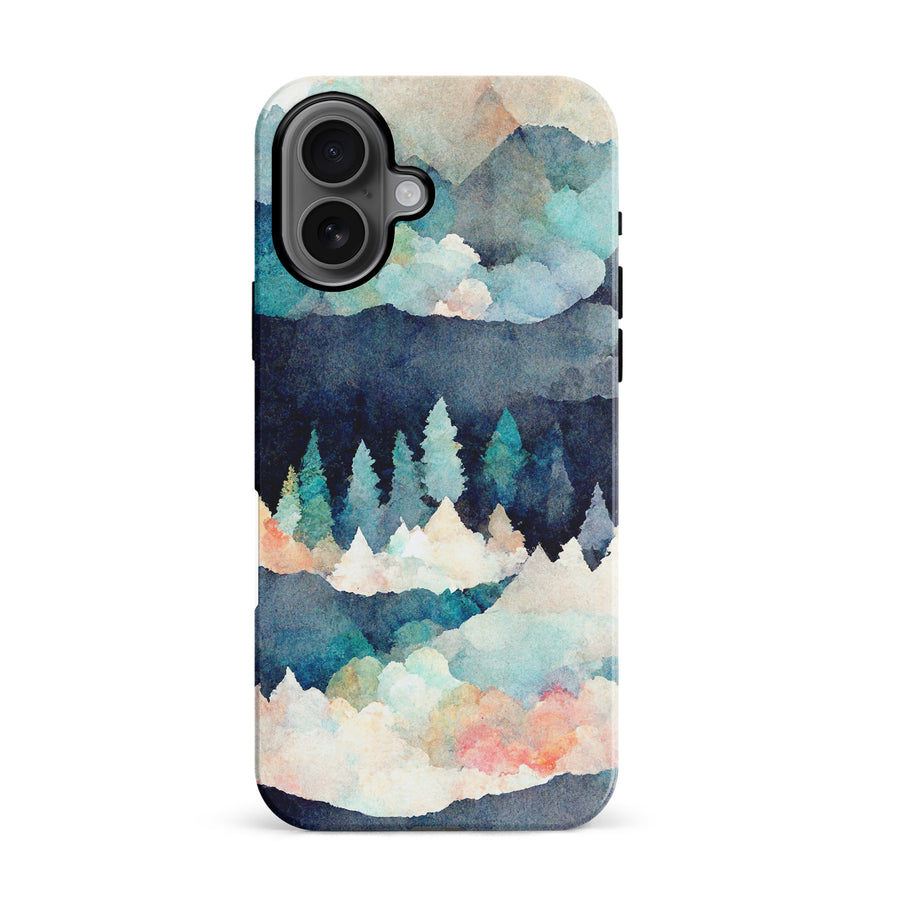 iPhone 16 Coral Mountains Nature Phone Case