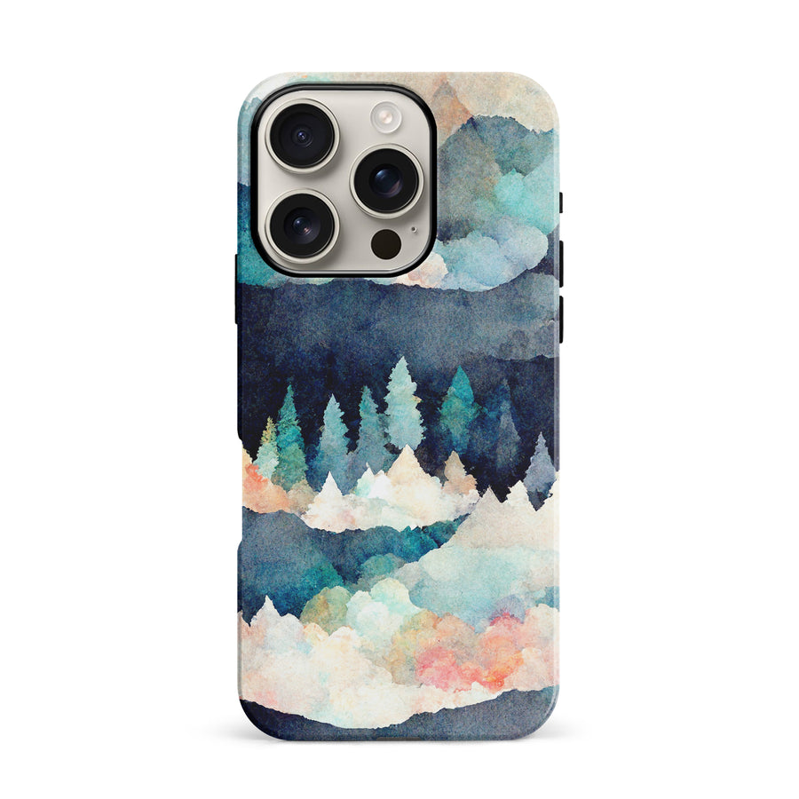 iPhone 16 Pro Coral Mountains Nature Phone Case