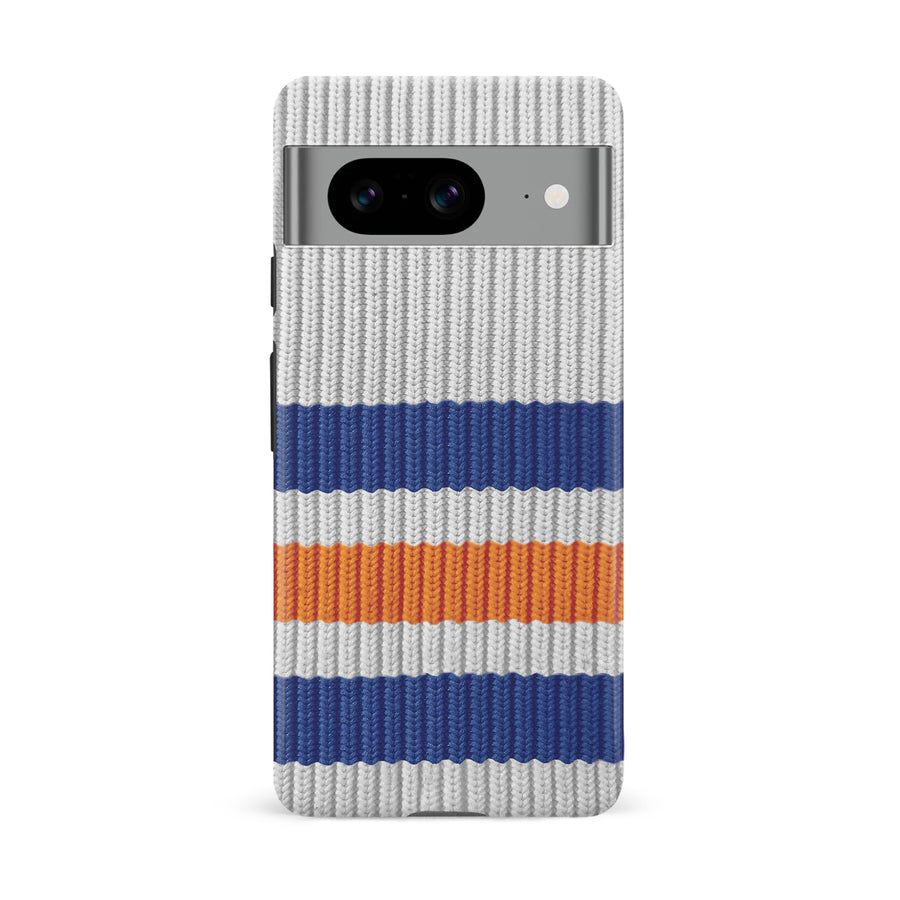 Google Pixel 8 Hockey Sock Phone Case - Edmonton Oilers Away