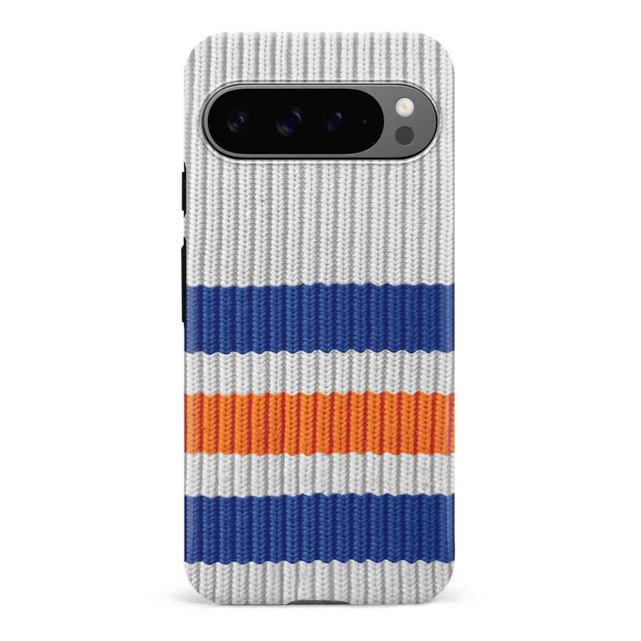 Google Pixel 9 Pro Hockey Sock Phone Case - Edmonton Oilers Away