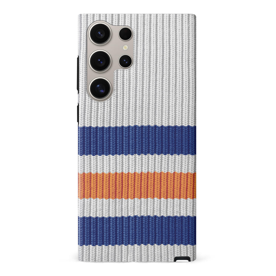 Samsung Galaxy S24 Ultra Hockey Sock Phone Case - Edmonton Oilers Away