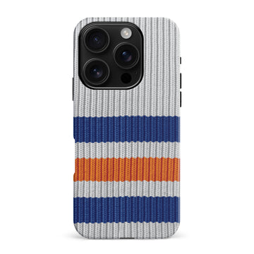 iPhone 16 Pro Max Hockey Sock Phone Case - Edmonton Oilers Away