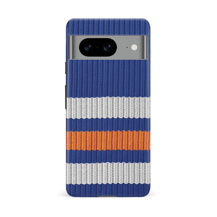 Google Pixel 8 Hockey Sock Phone Case - Edmonton Oilers Home