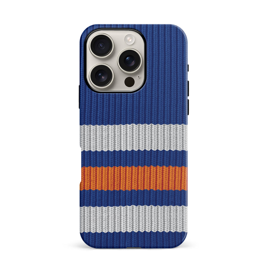 iPhone 16 Pro Hockey Sock Phone Case - Edmonton Oilers Home