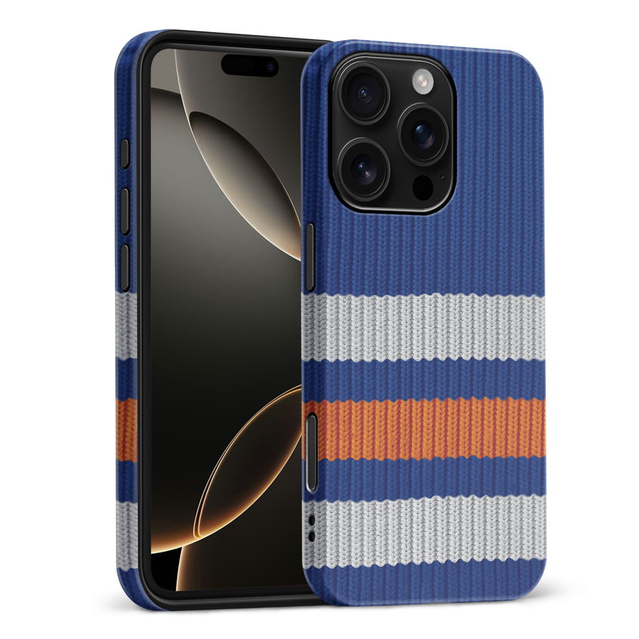 iPhone 16 Pro Max Hockey Sock Phone Case - Edmonton Oilers Home