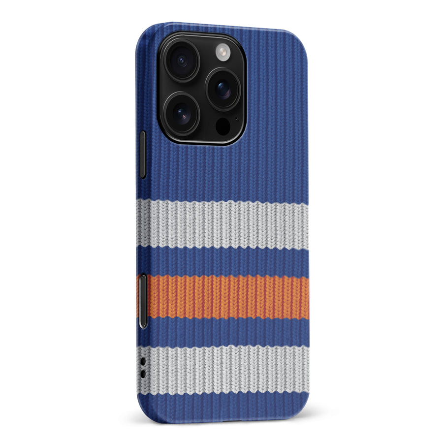 iPhone 16 Pro Max Hockey Sock Phone Case - Edmonton Oilers Home