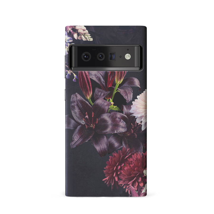 Google Pixel 6 Lily Phone Case in Dark Burgundy