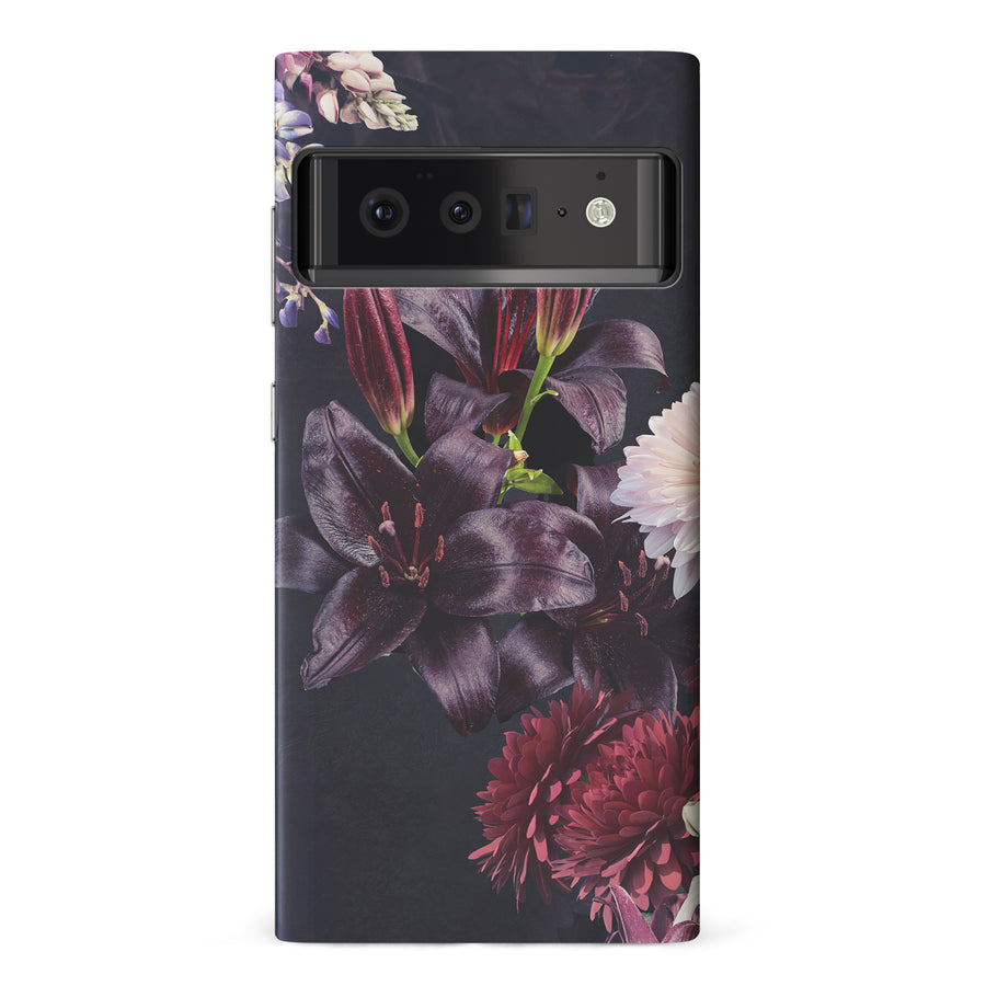 Google Pixel 6 Pro Lily Phone Case in Dark Burgundy