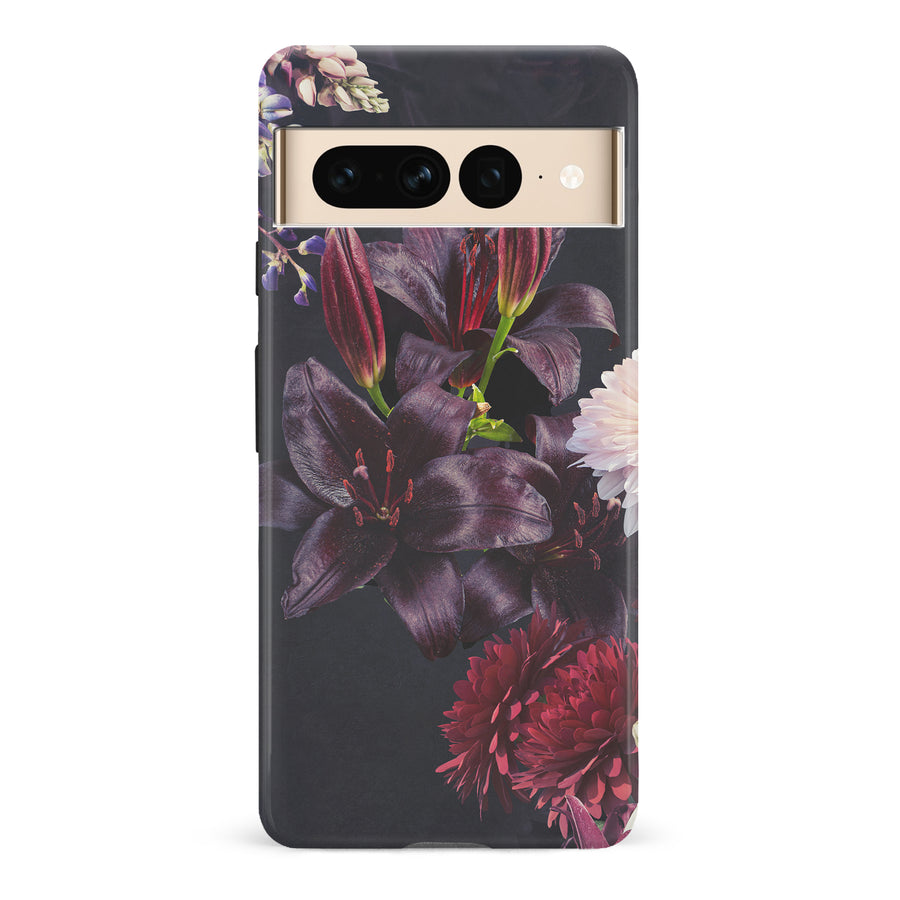 Google Pixel 7 Pro Lily Phone Case in Dark Burgundy