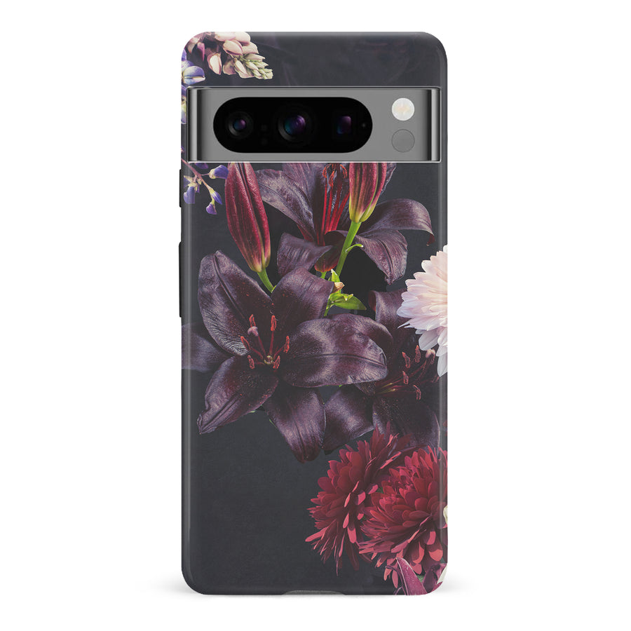 Google Pixel 8 Pro Lily Phone Case in Dark Burgundy