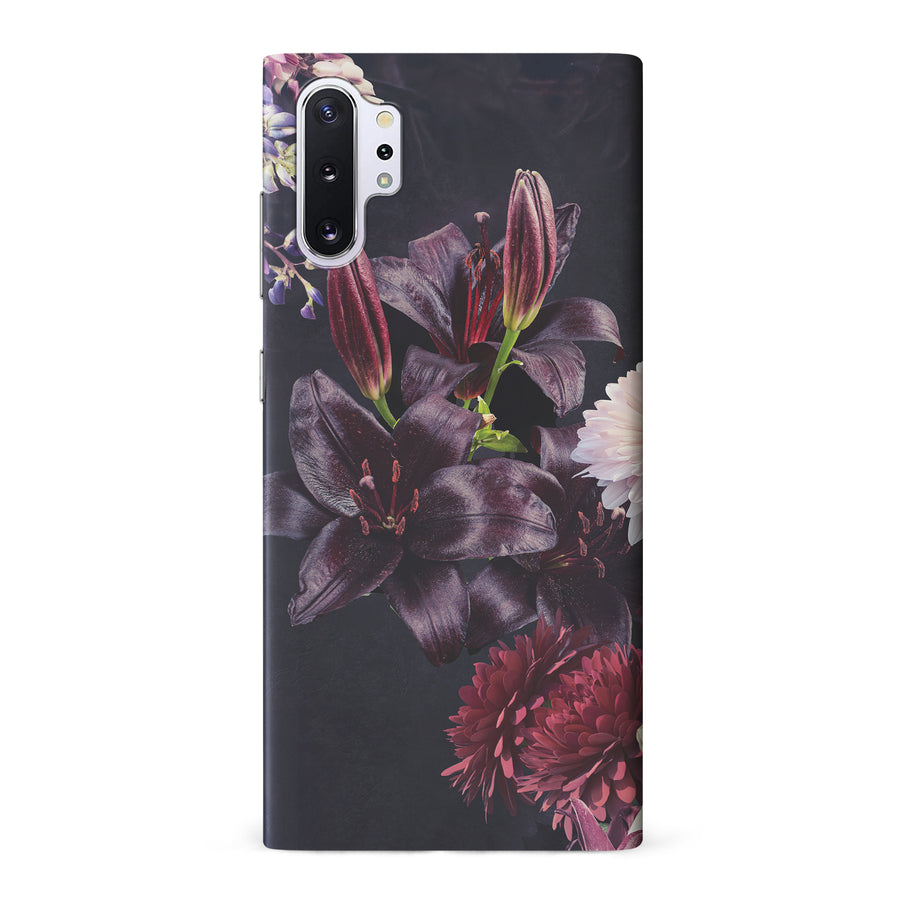 Samsung Galaxy Note 10 Plus Lily Phone Case in Dark Burgundy
