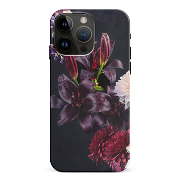 iPhone 15 Pro Max Lily Phone Case in Dark Burgundy