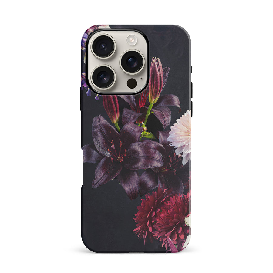 iPhone 16 Pro Lily Phone Case in Dark Burgundy