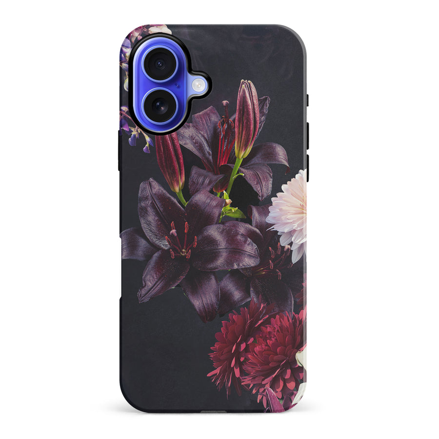 iPhone 16 Plus Lily Phone Case in Dark Burgundy