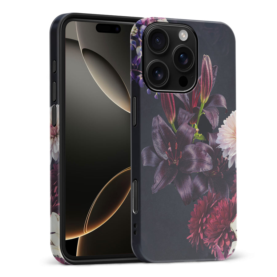 iPhone 16 Pro Max Lily Phone Case in Dark Burgundy