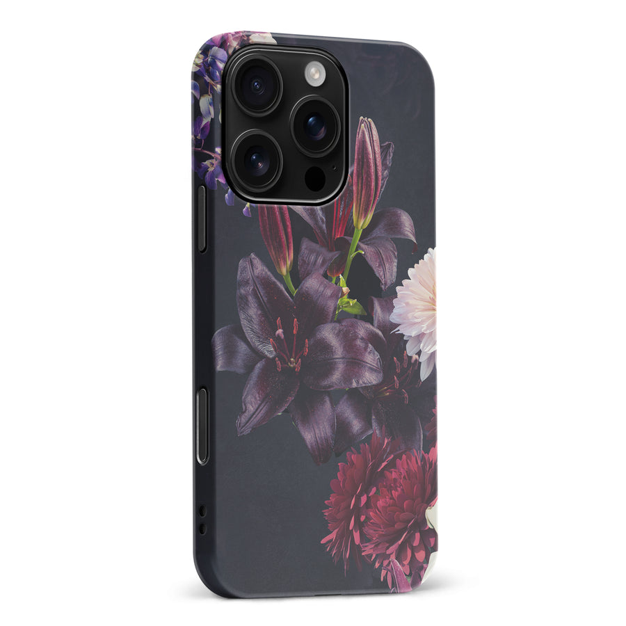 iPhone 16 Pro Max Lily Phone Case in Dark Burgundy